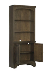 Hartshill Bookcase With Cabinet Burnished Oak - Ella Furniture