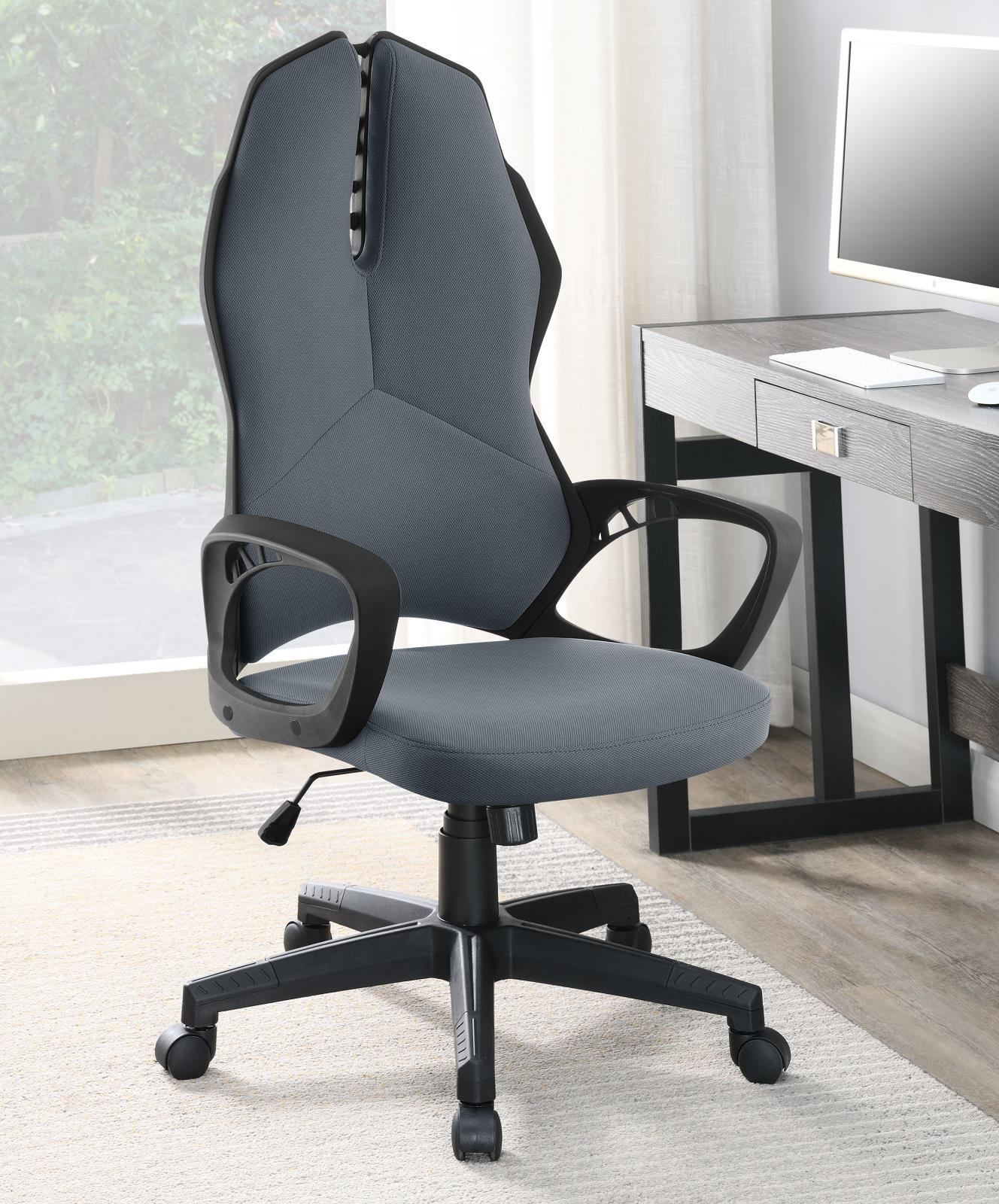 Grey Upholstered Office Chair 881366 - Ella Furniture