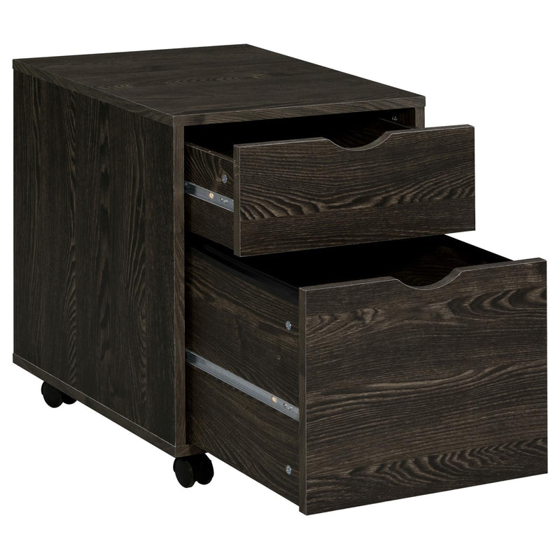 Noorvik Dark Oak File Cabinet - Ella Furniture