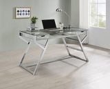 Emelle 4-Shelf Bookcase With Glass Panels 802340 - Ella Furniture