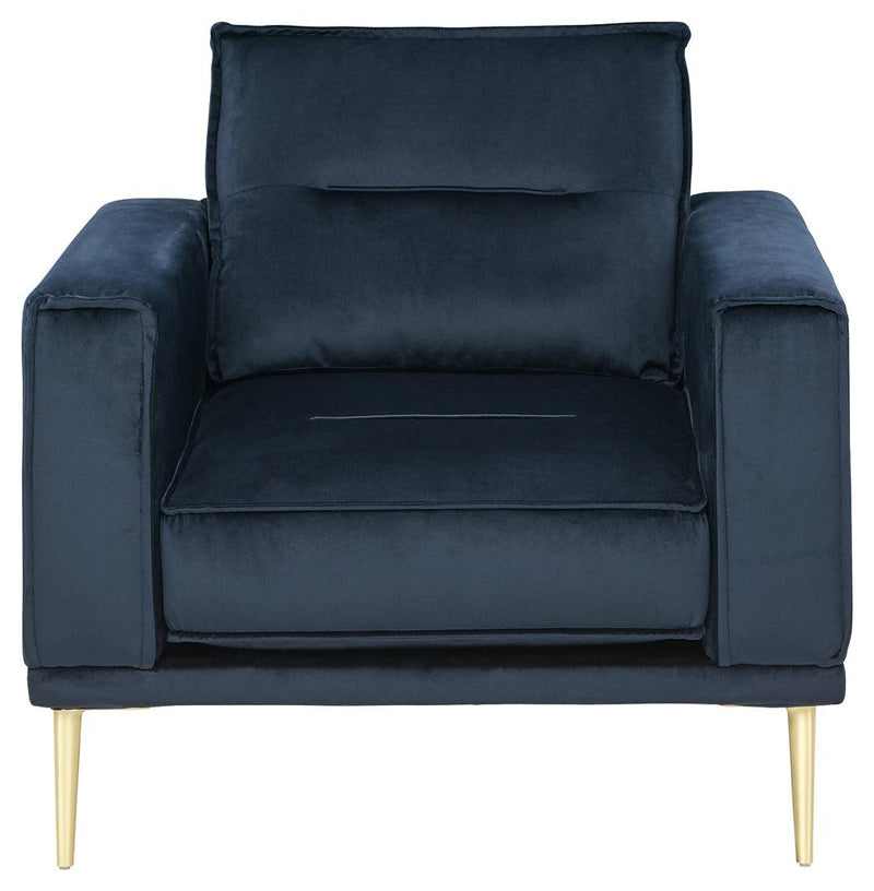 Macleary Navy Velvet Chair - Ella Furniture