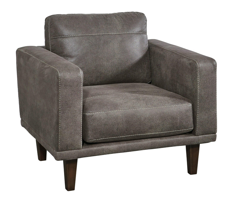 Arroyo Smoke Sofa, Loveseat, Chair And Ottoman - Ella Furniture