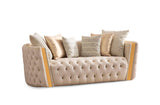 Sofia Ivory Velvet Sofa & Loveseat - Ella Furniture