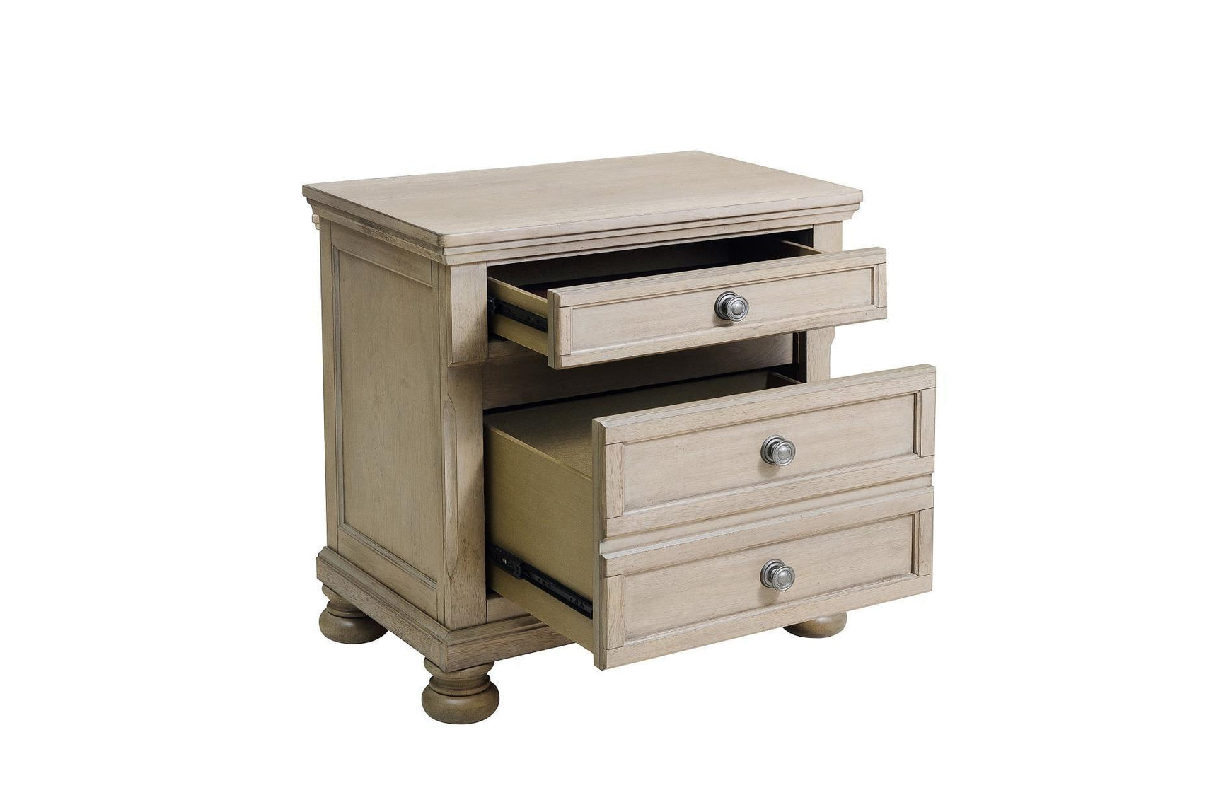 Bethel Gray Modern Classic Transitional Solid Wood Panel Storage Bedroom Set - Ella Furniture