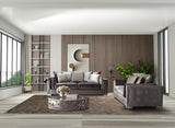 Skylar Gray Velvet Sofa & Loveseat - Ella Furniture