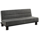 Callie Gray Contemporary Solid Wood And Plywood Microfiber Fabric Upholstery Elegant Lounger - Ella Furniture
