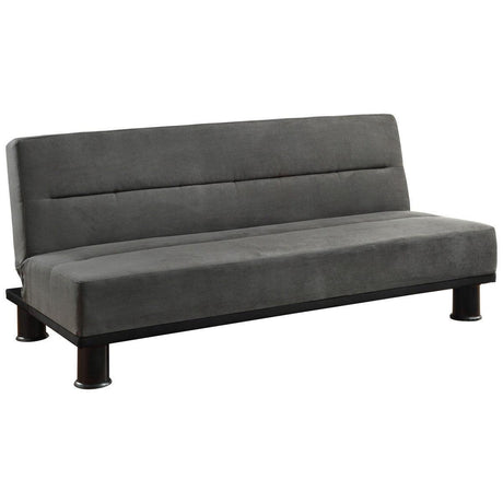Callie Gray Contemporary Solid Wood And Plywood Microfiber Fabric Upholstery Elegant Lounger - Ella Furniture