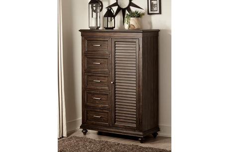 Cardano Driftwood Charcoal Modern Contemporary Acacia Solid Wood Panel Bedroom Set - Ella Furniture