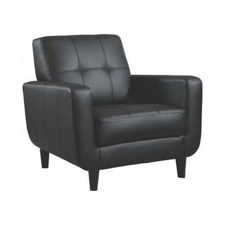 Aaron Padded Seat Accent Chair Black - Ella Furniture