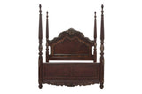 Deryn Park Cherry Modern Traditional Solid Wood Poster Bedroom Set - Ella Furniture