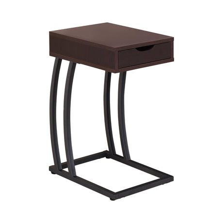 Troy Accent Table With Power Outlet Cappuccino - Ella Furniture