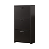 Vivian 3-Drawer Shoe Cabinet Black - Ella Furniture