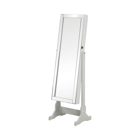 Yvonne Storage Jewelry Cheval Mirror Dove Grey - Ella Furniture