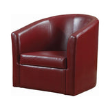 Turner Upholstery Sloped Arm Accent Swivel Chair Red - Ella Furniture