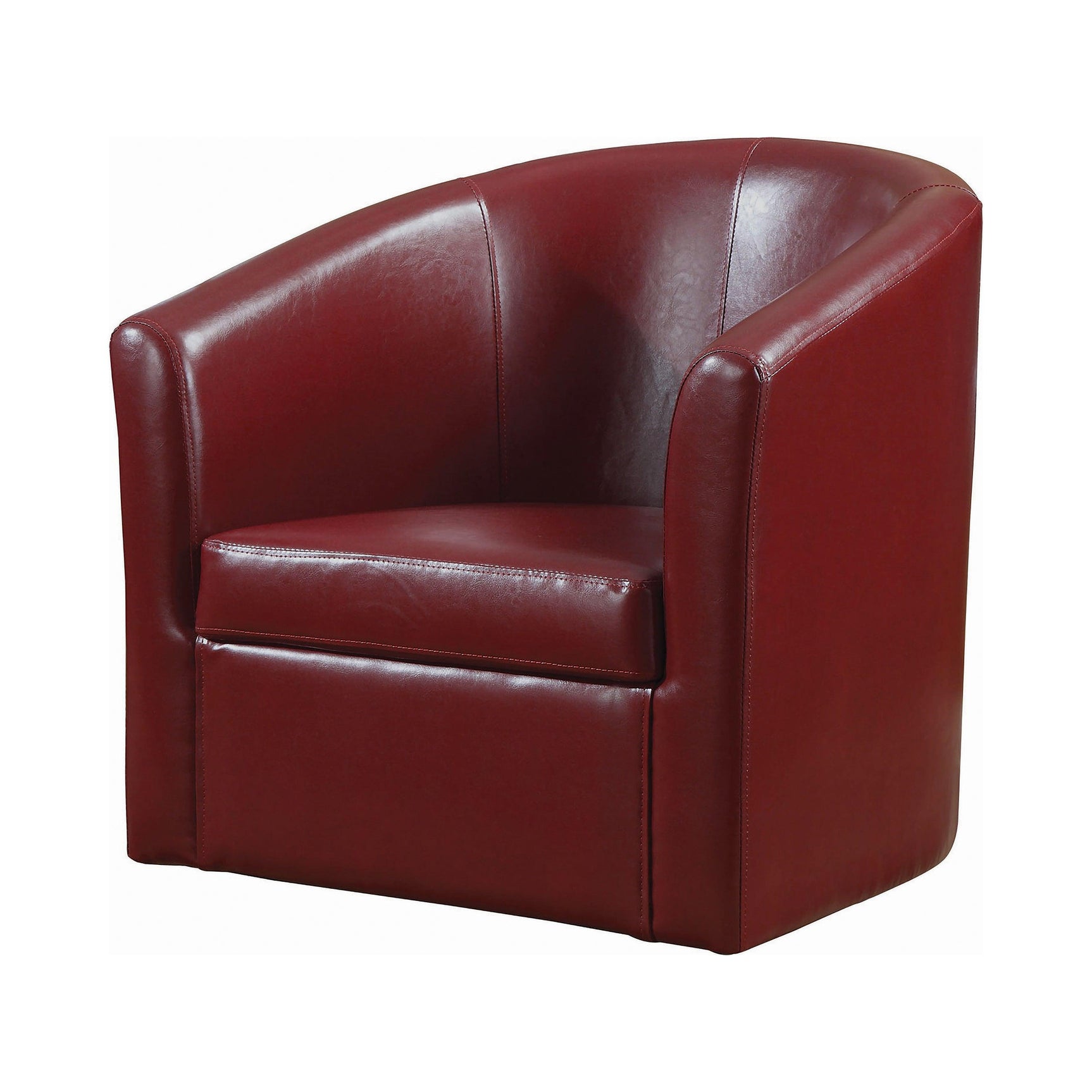 Turner Upholstery Sloped Arm Accent Swivel Chair Red - Ella Furniture