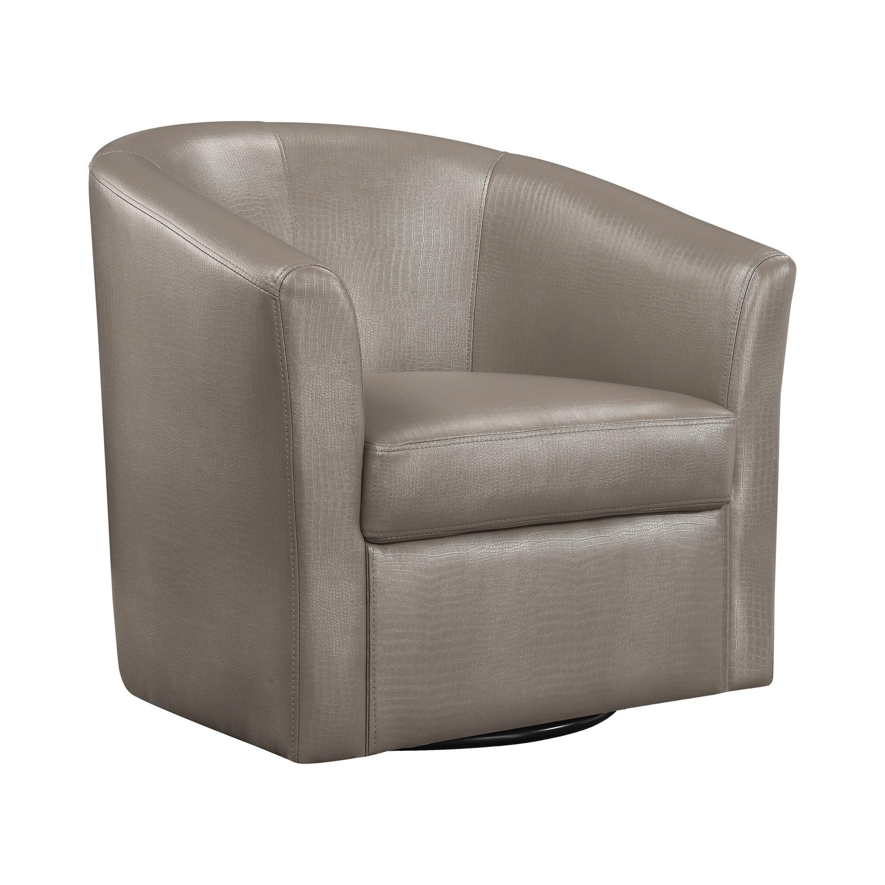 Turner Upholstery Sloped Arm Accent Swivel Chair Champagne - Ella Furniture