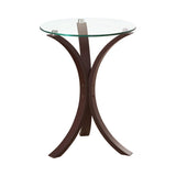 Edgar Round Accent Table Cappuccino - Ella Furniture