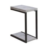 Beck Accent Table Cement And Black - Ella Furniture