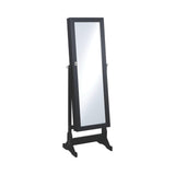 Tutuola Jewelry Cheval Mirror Black - Ella Furniture