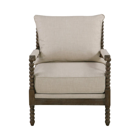 Blanchett Cushion Back Accent Chair Oatmeal And Natural - Ella Furniture