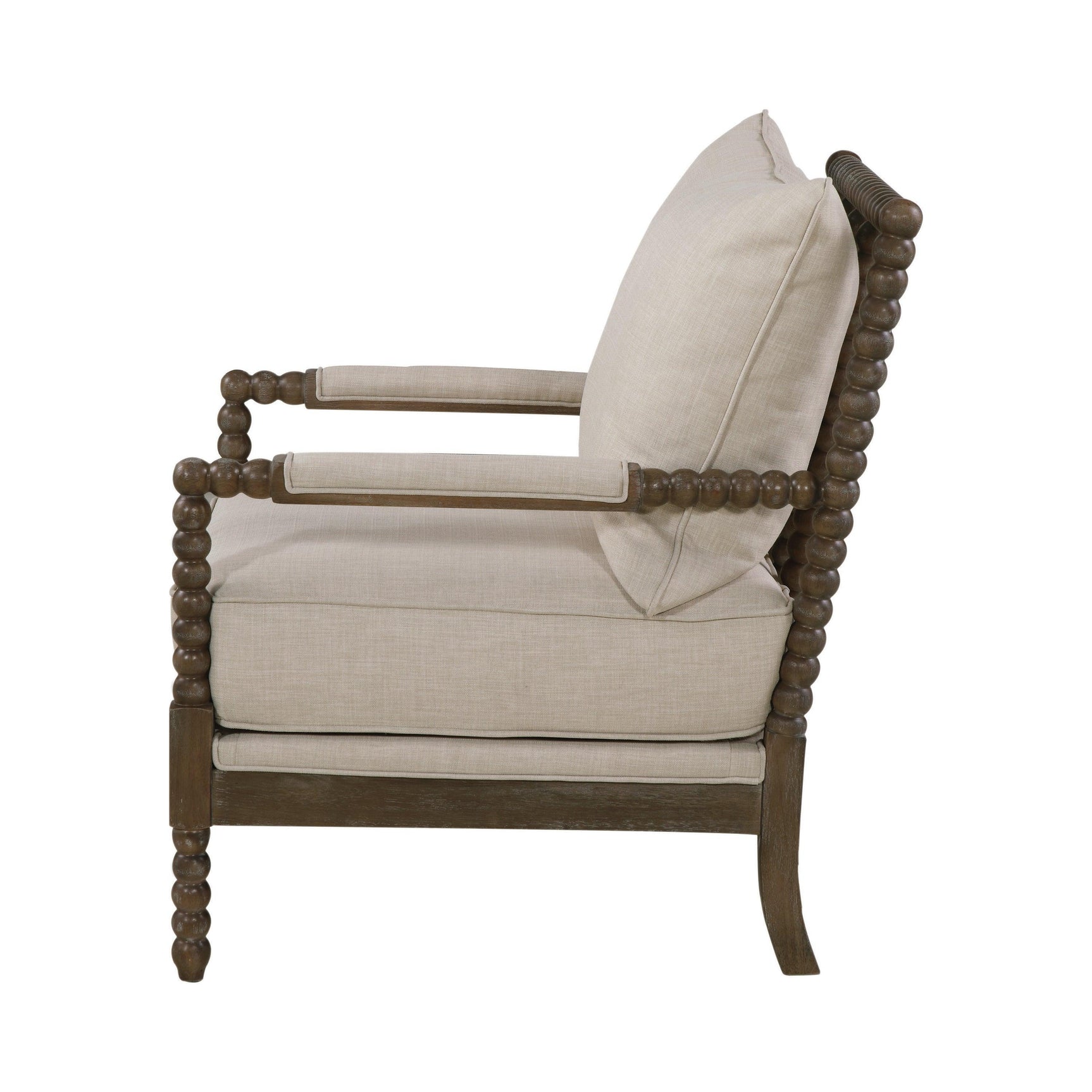 Blanchett Cushion Back Accent Chair Oatmeal And Natural - Ella Furniture