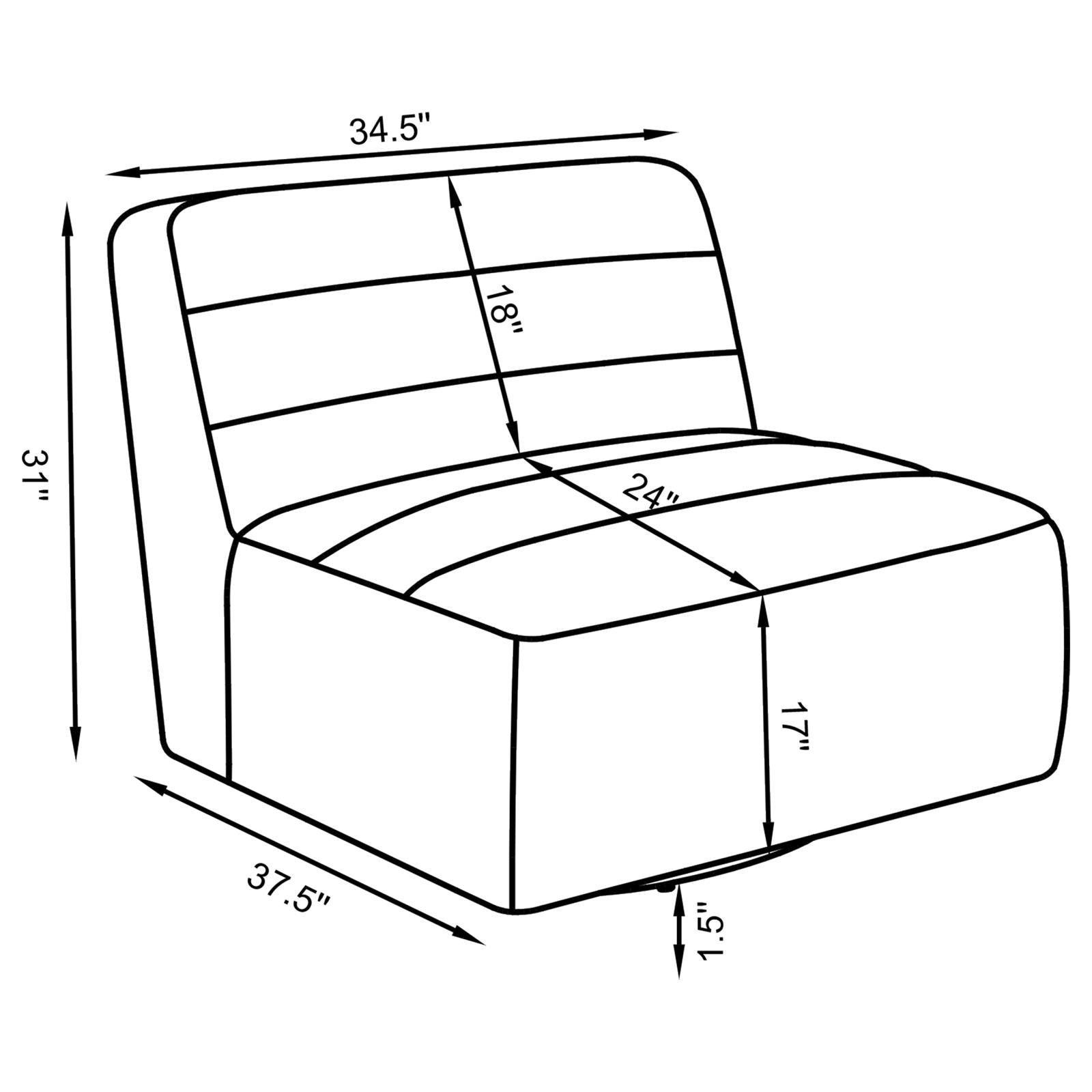 Swivel Armless Chair 905713 - Ella Furniture