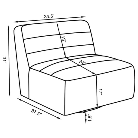 Swivel Armless Chair 905713 - Ella Furniture