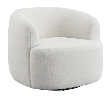 Hudson Upholstered Swivel Chair Natural - Ella Furniture