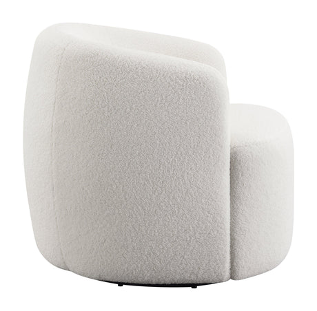 Hudson Upholstered Swivel Chair Natural - Ella Furniture