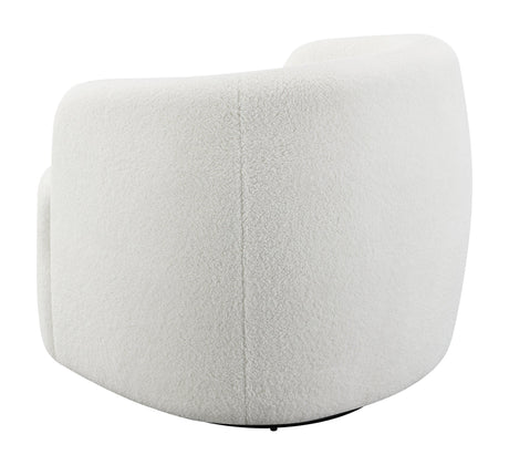 Hudson Upholstered Swivel Chair Natural - Ella Furniture