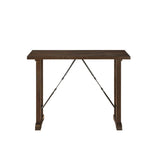 Bracknell Brown Cherry Rustic Modern Casual Industrial Solid Wood Counter Height Dining Room Set - Ella Furniture