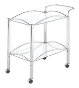 Chrome Serving Carts Serving Cart 910077 - Ella Furniture
