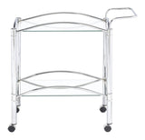 Chrome Serving Carts Serving Cart 910077 - Ella Furniture