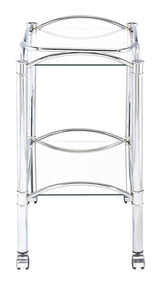 Chrome Serving Carts Serving Cart 910077 - Ella Furniture