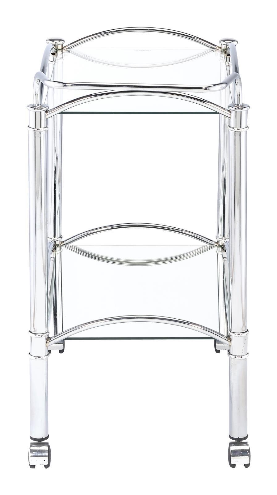 Chrome Serving Carts Serving Cart 910077 - Ella Furniture