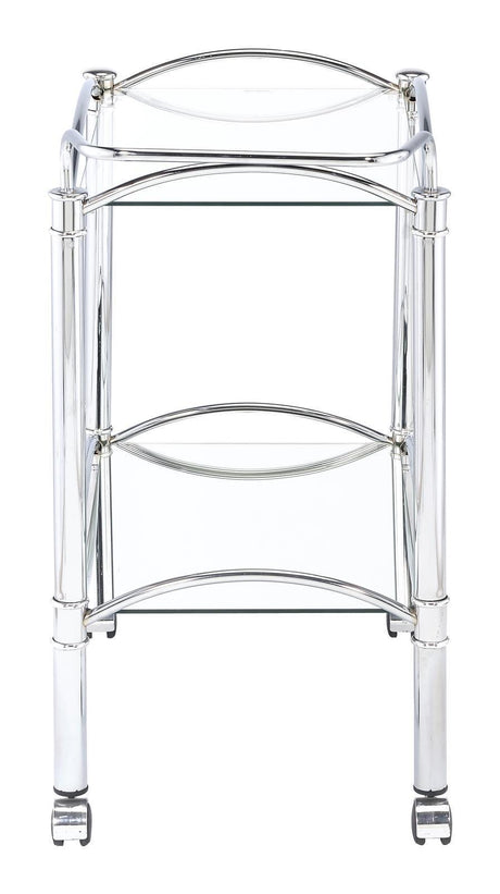Chrome Serving Carts Serving Cart 910077 - Ella Furniture