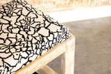 Aiden Sled Leg Upholstered Accent Bench Black And White - Ella Furniture
