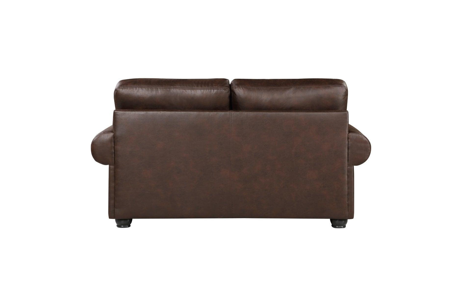 Franklin Dark Brown Modern Traditional Solid Wood And Plywood Faux Leather Upholstery Sofa - Ella Furniture