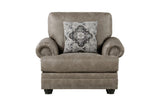 Franklin Brown Modern Traditional Solid Wood And Plywood Faux Leather Upholstery Sofa - Ella Furniture