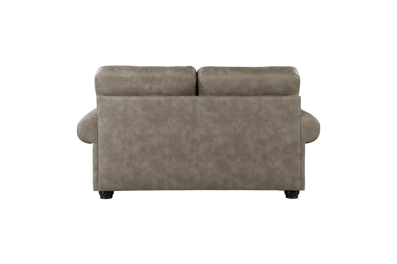 Franklin Brown Modern Traditional Solid Wood And Plywood Faux Leather Upholstery Sofa - Ella Furniture