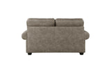 Franklin Brown Modern Traditional Solid Wood And Plywood Faux Leather Upholstery Sofa - Ella Furniture