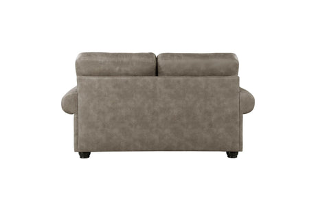 Franklin Brown Modern Traditional Solid Wood And Plywood Faux Leather Upholstery Sofa - Ella Furniture