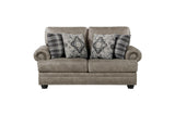 Franklin Brown Modern Traditional Solid Wood And Plywood Faux Leather Upholstery Sofa - Ella Furniture