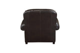 Milford Brown Traditional Contemporary Solid Wood And Plywood Faux Leather Upholstery Sofa - Ella Furniture