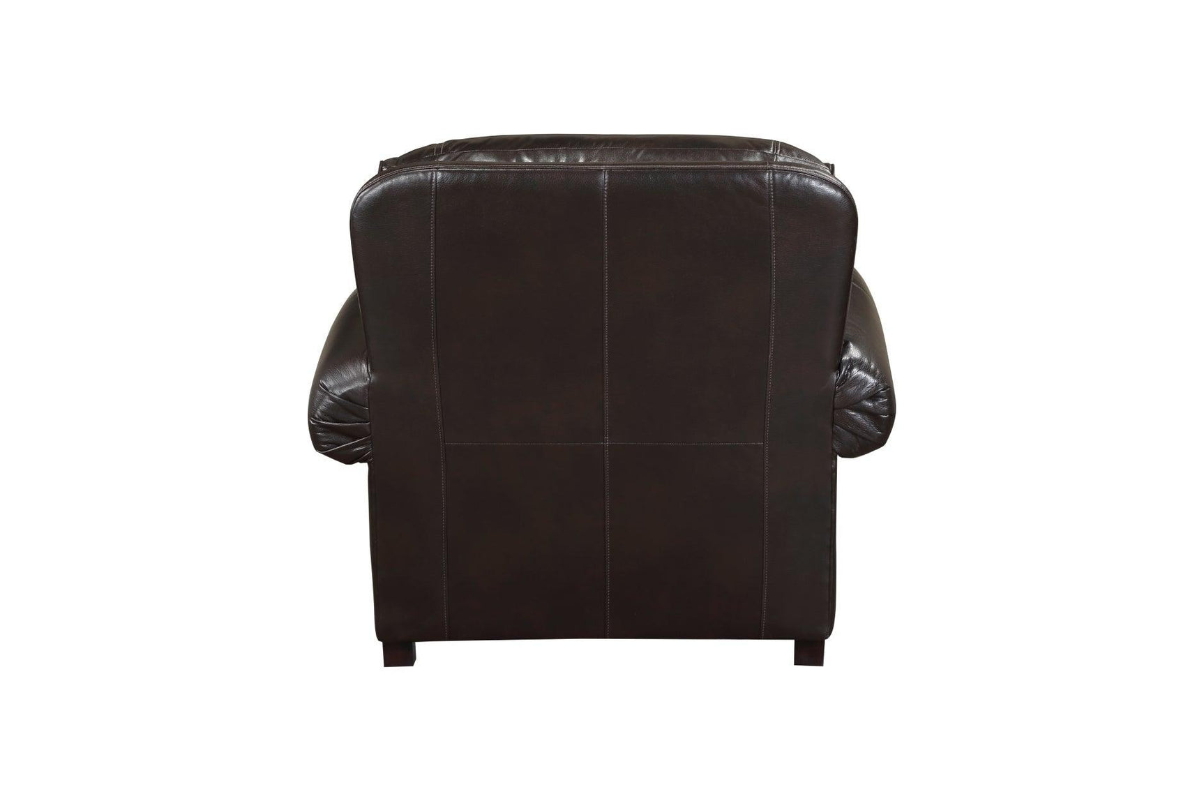 Milford Brown Traditional Contemporary Solid Wood And Plywood Faux Leather Upholstery Sofa - Ella Furniture
