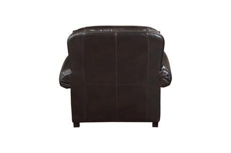 Milford Brown Traditional Contemporary Solid Wood And Plywood Faux Leather Upholstery Sofa - Ella Furniture