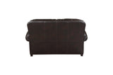 Milford Brown Traditional Contemporary Solid Wood And Plywood Faux Leather Upholstery Sofa - Ella Furniture