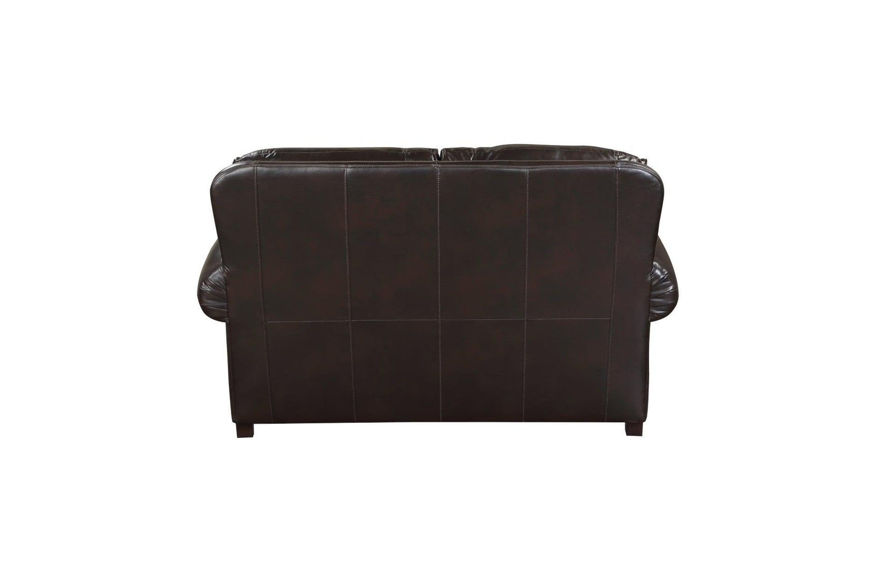 Milford Brown Traditional Contemporary Solid Wood And Plywood Faux Leather Upholstery Sofa - Ella Furniture