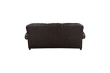 Milford Brown Traditional Contemporary Solid Wood And Plywood Faux Leather Upholstery Sofa - Ella Furniture