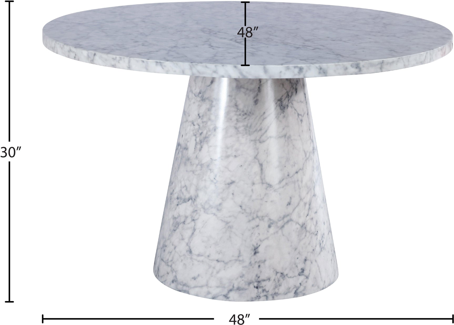 Omni White 48" Dining Table - Ella Furniture